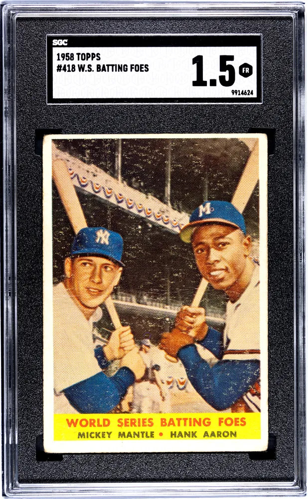 1958 Topps W. S. Batting Foes #418 SGC 1.5