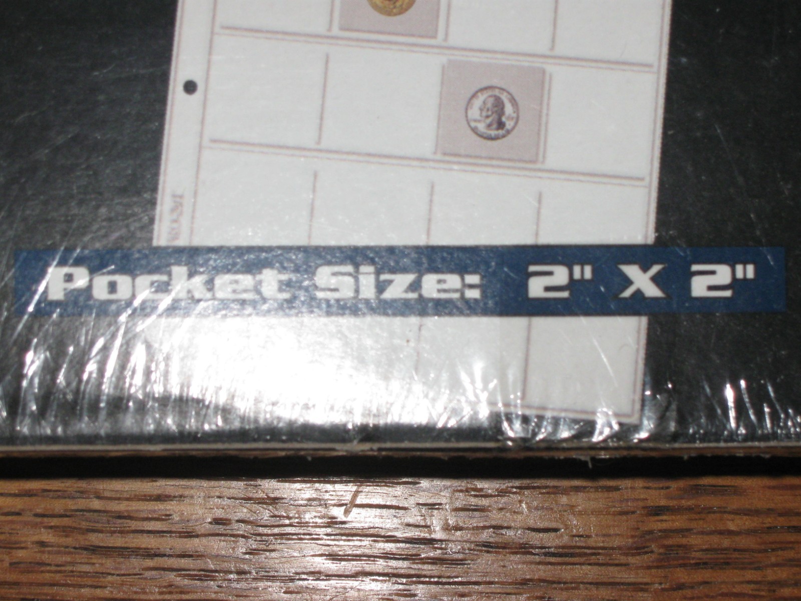 BCW Pocket Protective Pages, Crystal Clear Archival Safe 100 Pages 2X2 COIN SIZE