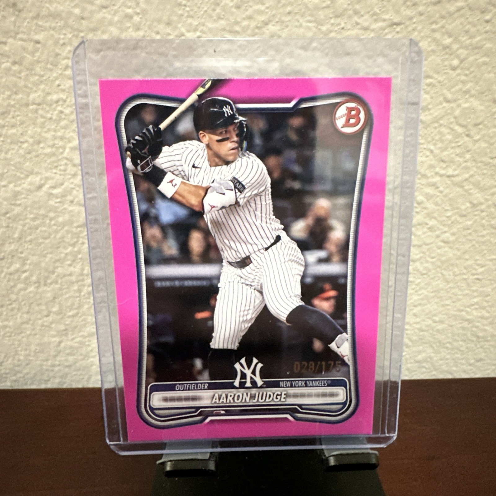 2026 Bowman Aaron Judge #1 Pink Parallel Serial /175 Yankees
