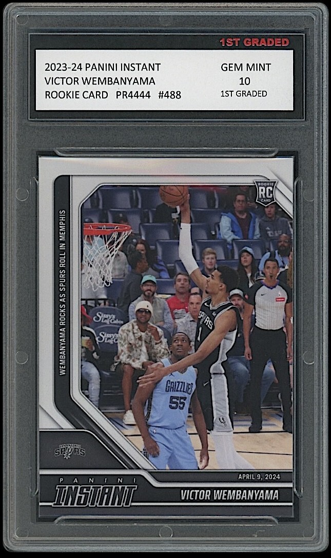 Victor Wembanyama 2023-24 Panini Instant 1st Graded 10 NBA Rookie Card RC #488