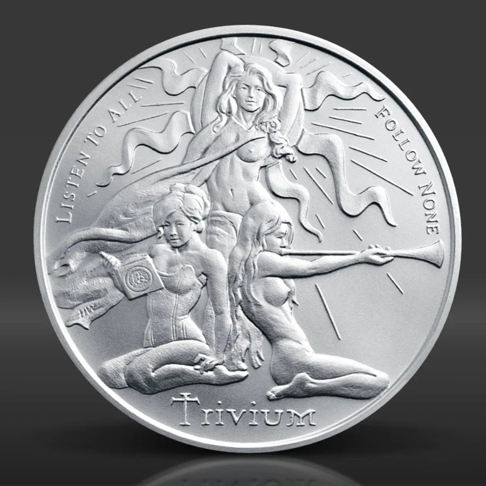 2026 – 1 oz .999 Fine Silver Round Silver Shield Trivium Girls Silver Shield BU