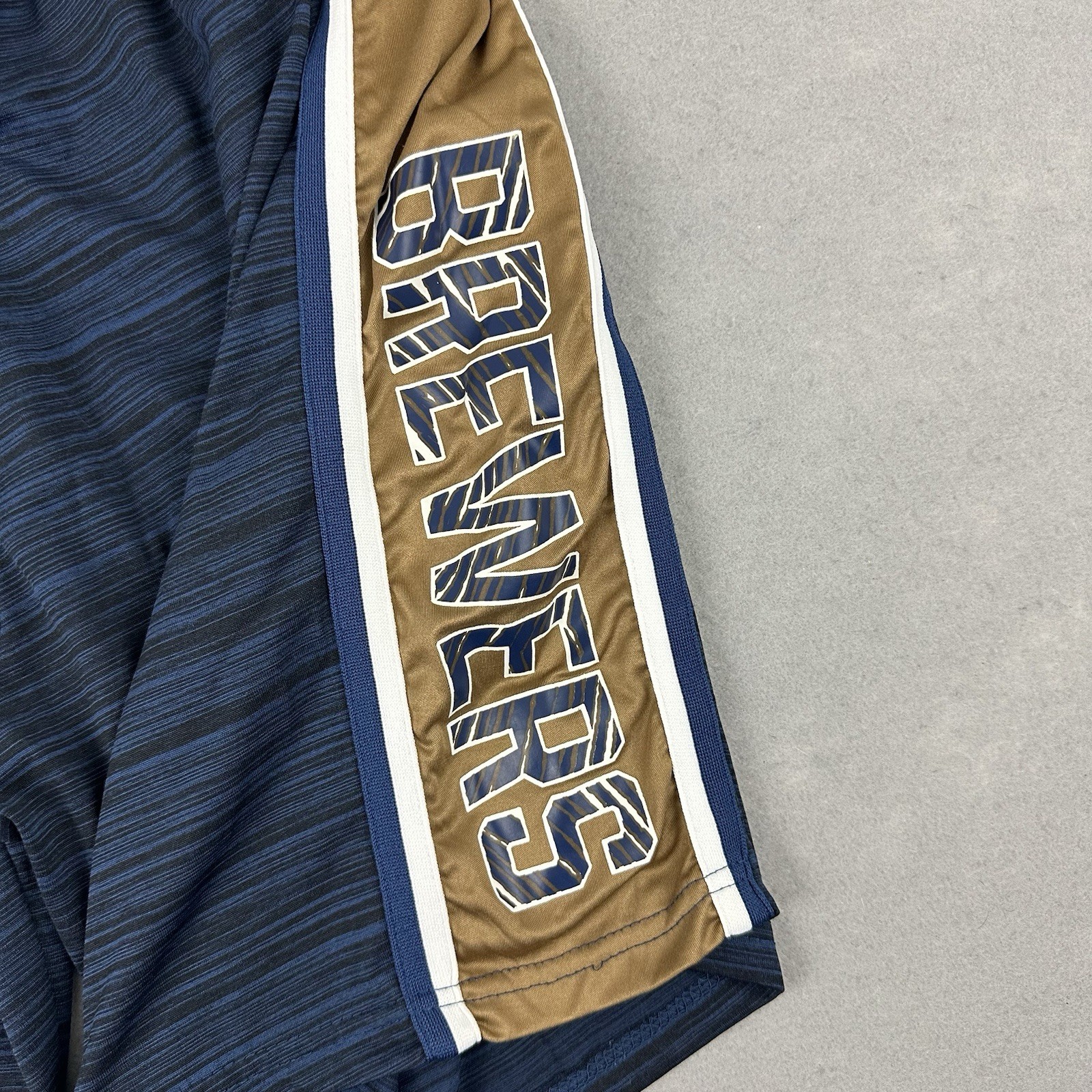 Milwaukee Brewers Shorts Men Extra Large Blue Solid Majestic MLB Drawstring XL