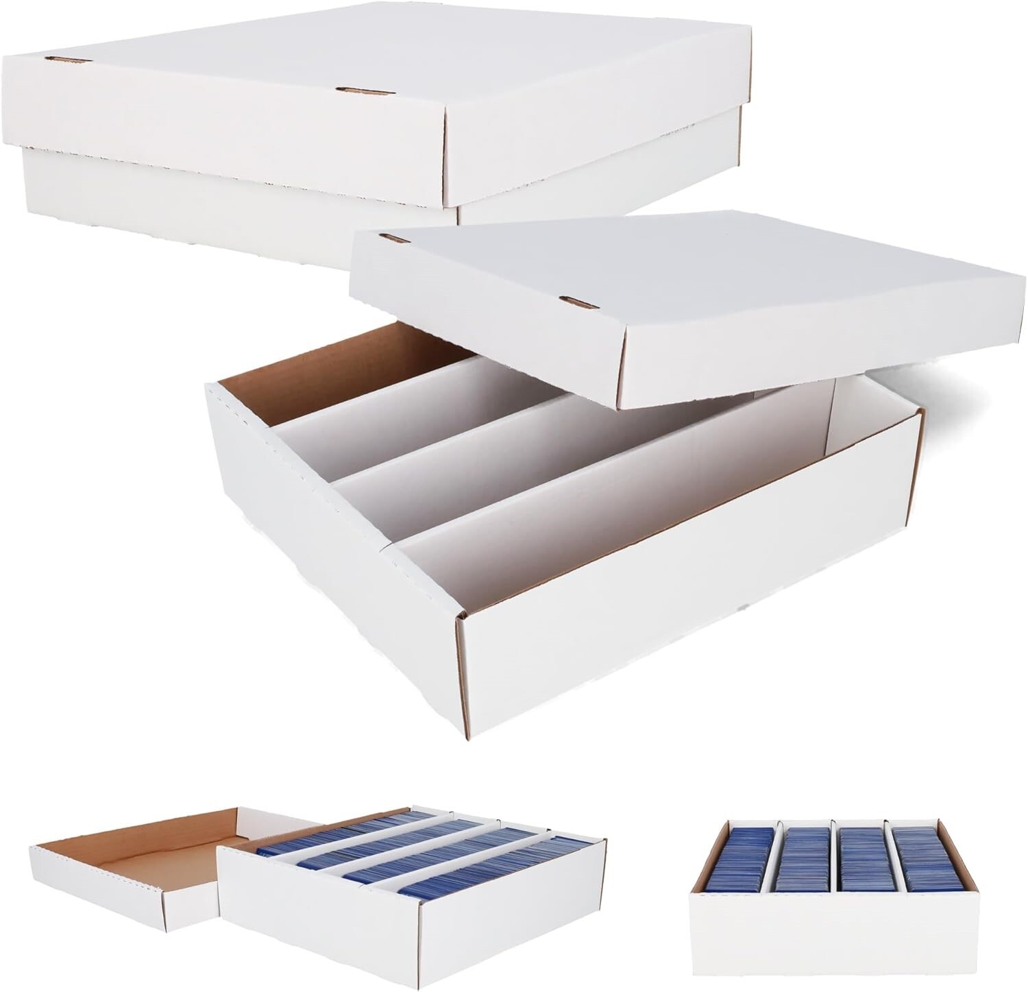 x2 BCW 3200 Cardboard Boxes Baseball Trading Card Pokemon Storage Monster Shoe