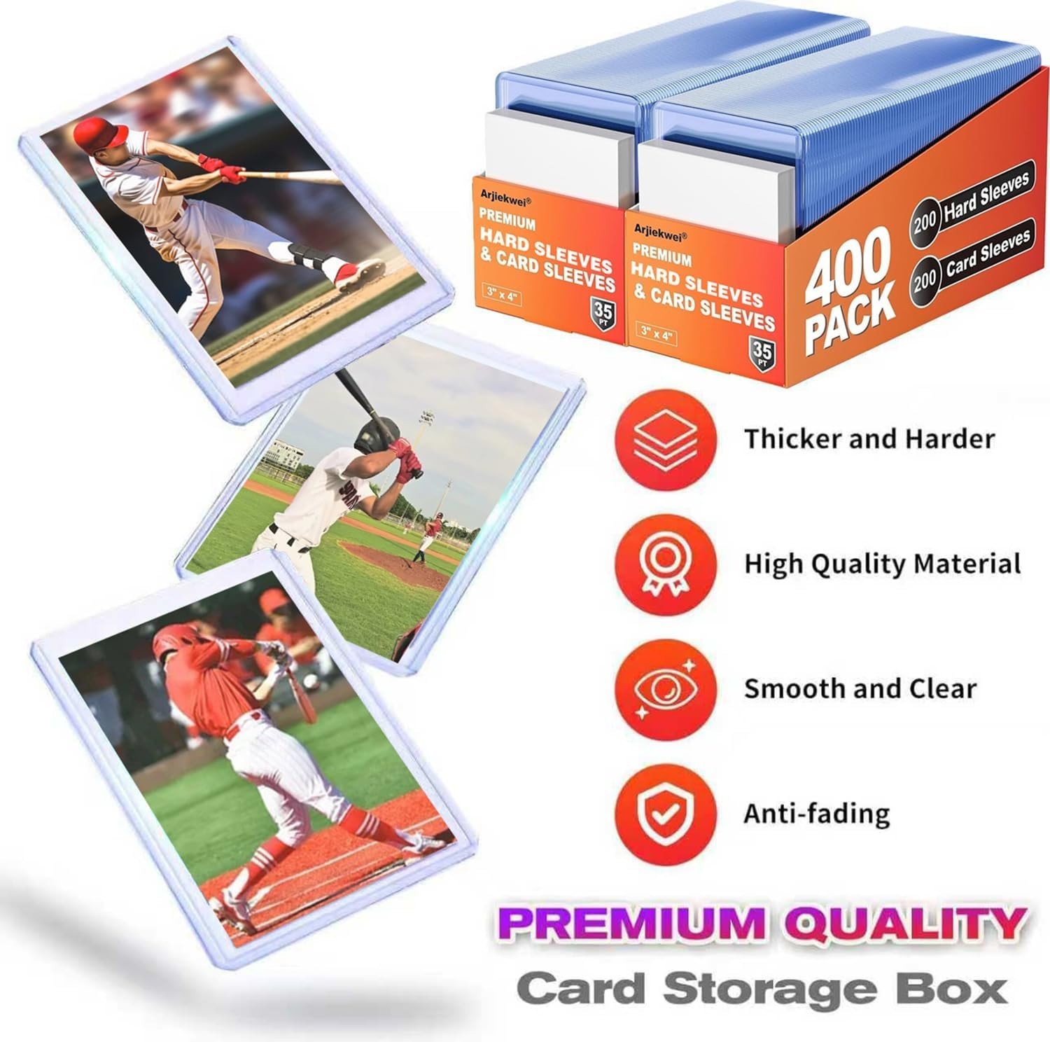 Complete Card Preservation Set: Hard and Soft Sleeves for All Standard Cards