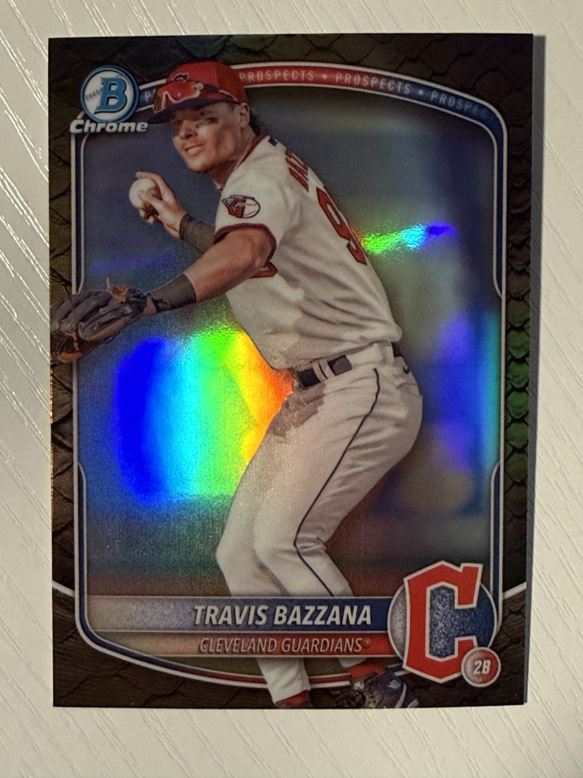 Travis Bazzana 2025 Bowman Chrome Prospects Reptilian Refractor #BCP-131