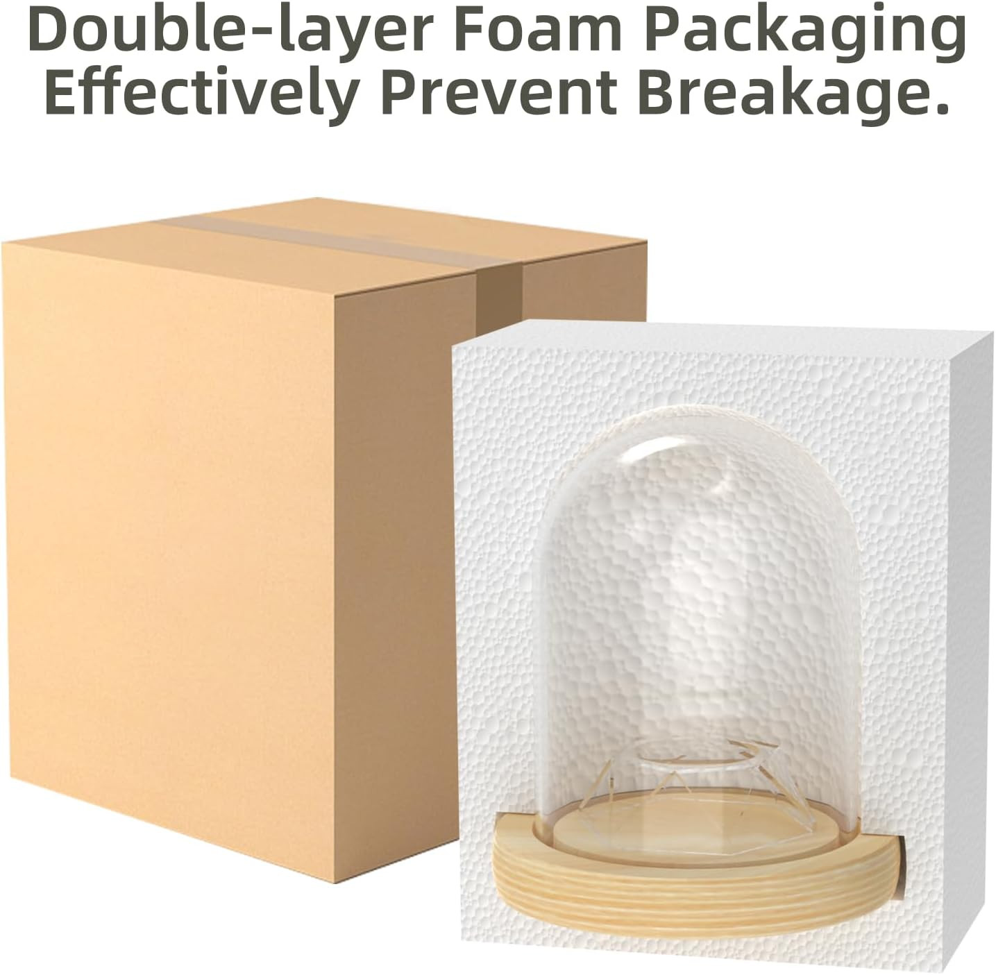 Baseball Display Case with LED Light Base, Glass Dome Cloche Baseball Holder for