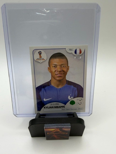 2018 Panini World Cup Russia Sticker #197 Kylian Mbappe Rookie Pink Back
