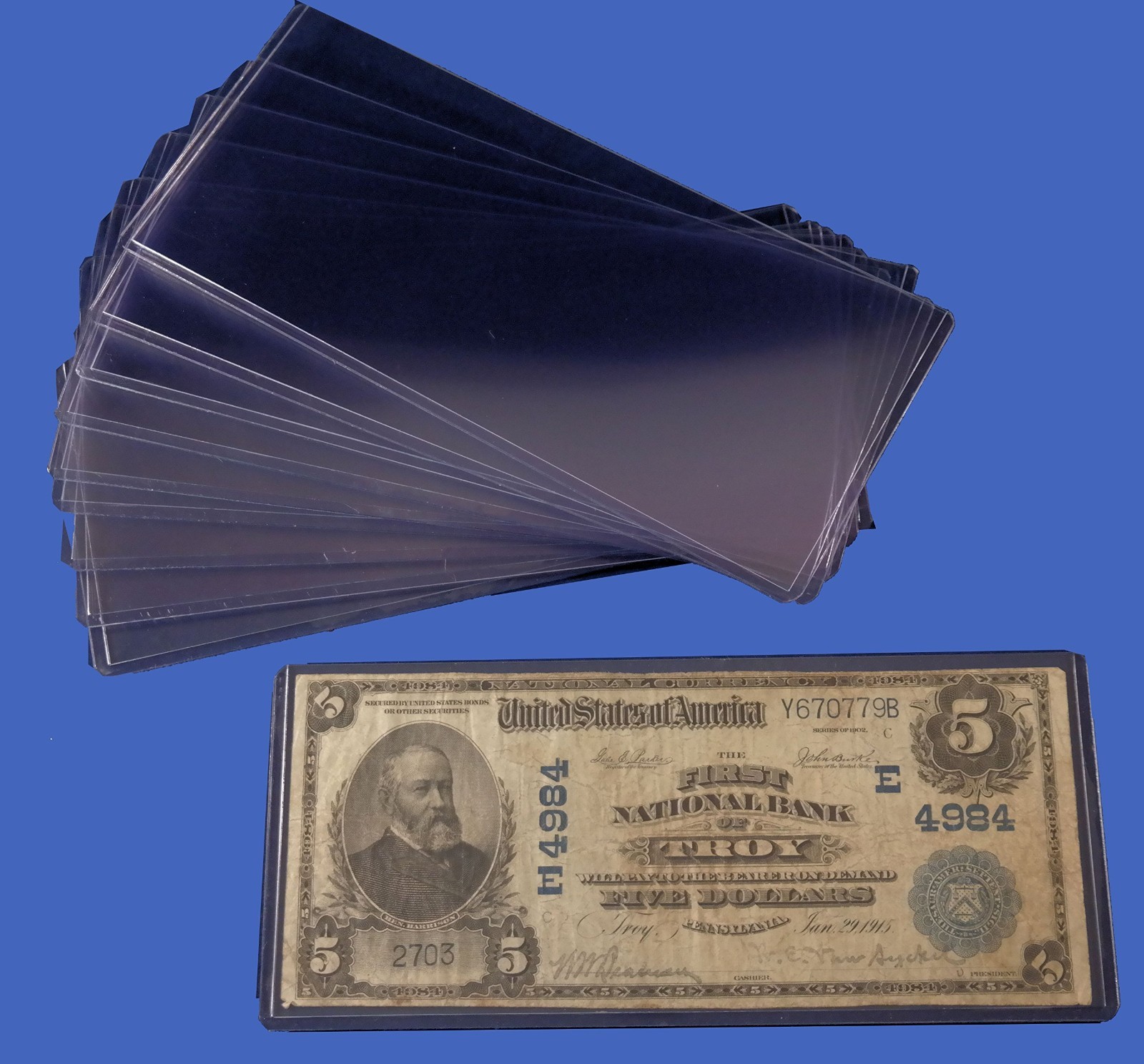 Large Banknote Currency Sleeves – 100 Pack, Clear Protective Holders for Collect