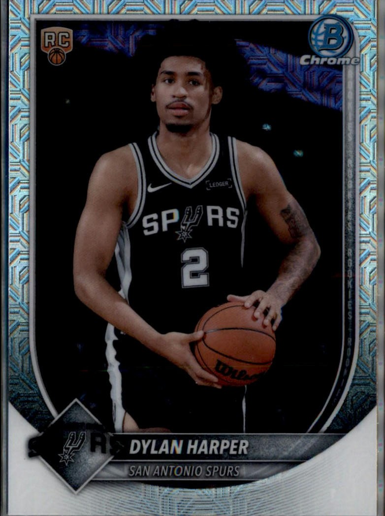 2025-26 Bowman #BCV-2 Dylan Harper Variation Mojo Refractor San Antonio Spurs