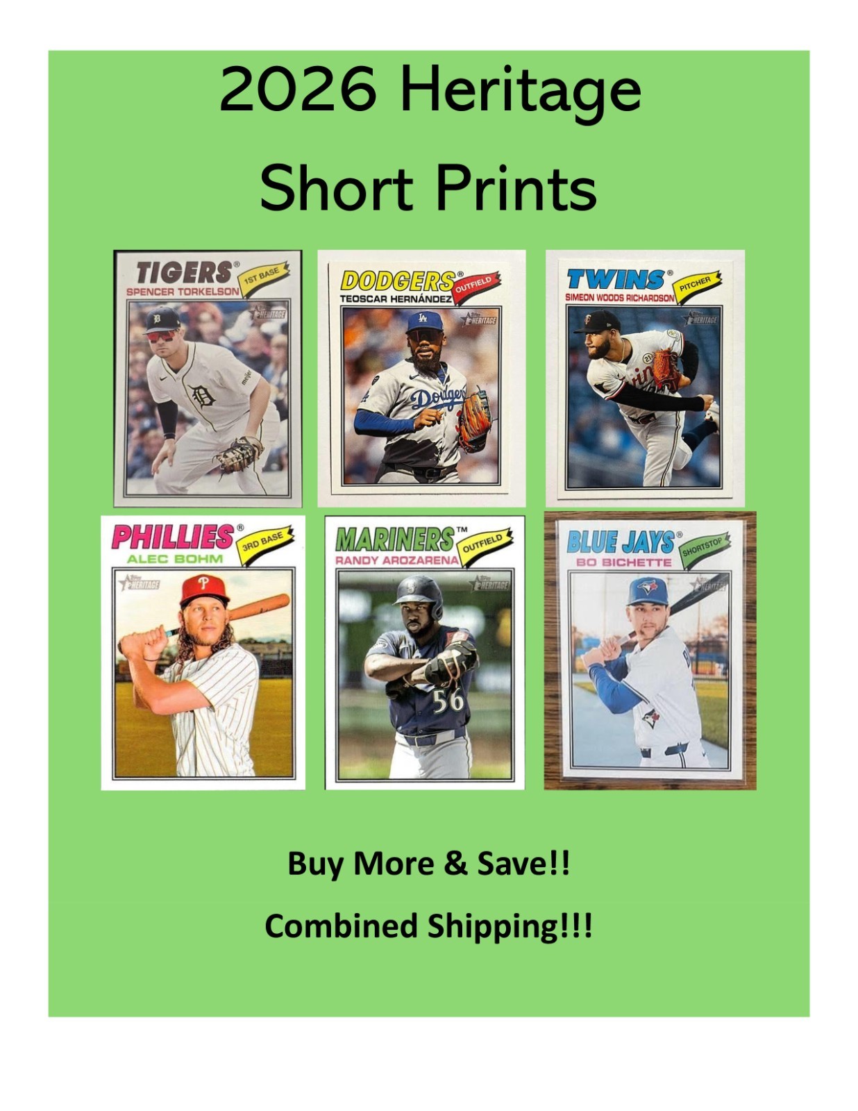 2026 TOPPS HERITAGE SHORT PRINTS #1-400 – YOU PICK! SP Updated 6/13/26