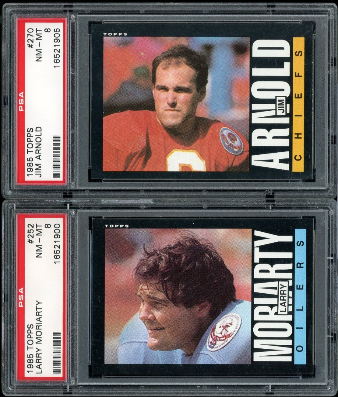 Lot of 12 PSA Graded 7 8 1985 Topps Football Cards Arnold Pollard Tullis Watson