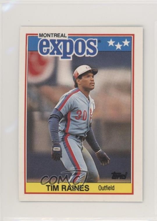 1988 Topps United Kingdom Minis Tim Raines #58 HOF 2k3