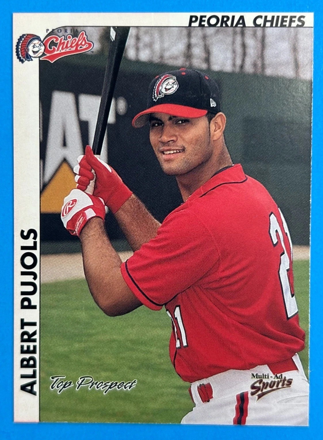 ALBERT PUJOLS RC 🔥 2000 Midwest League Peoria Chiefs Top Prospects SINGLE! ⚾️