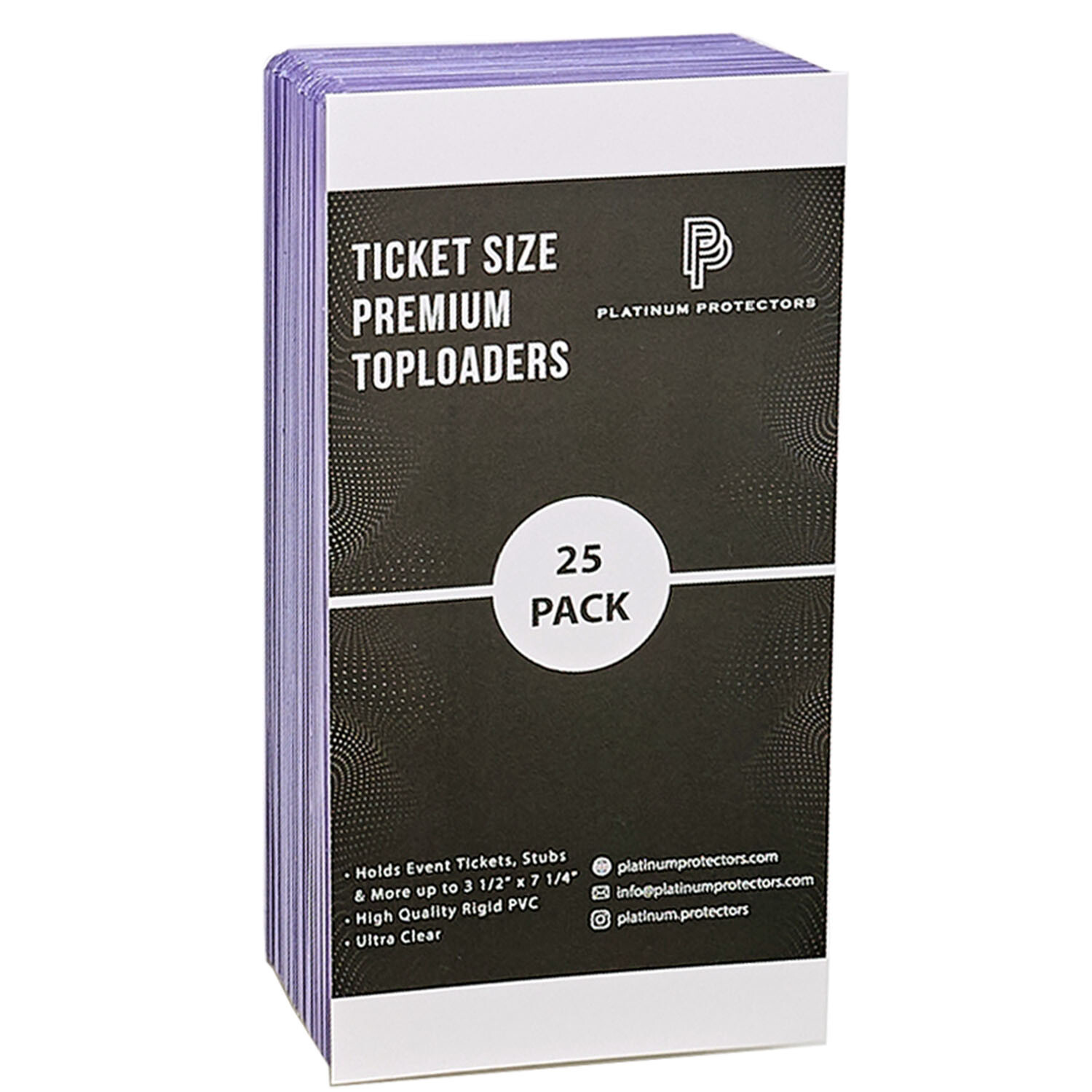 3.5×7.25 Ticket Toploaders Holders Sports Events, Stubs, Concerts 3×7 Sleeves