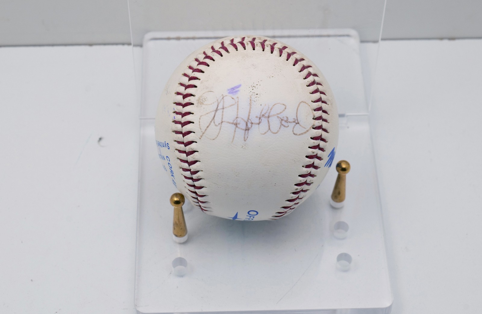 Glenn Hubbard Signed MacGregor Official League Baseball No Stand