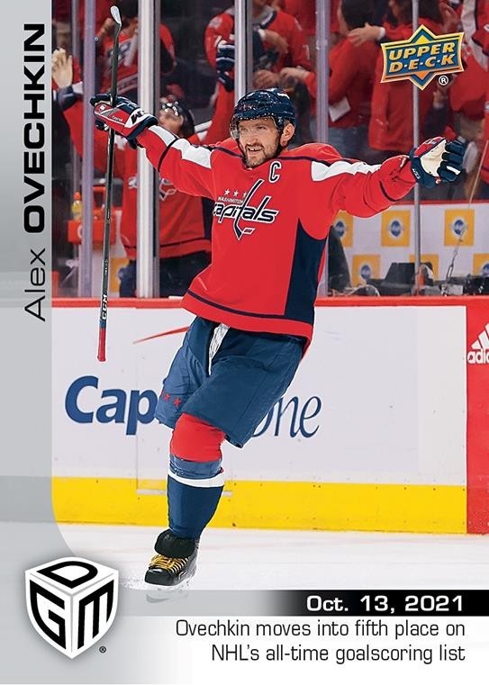 2021-22 Upper Deck NHL Game Dated Moments #1-112 Rookies /999 and Stars /499 SP