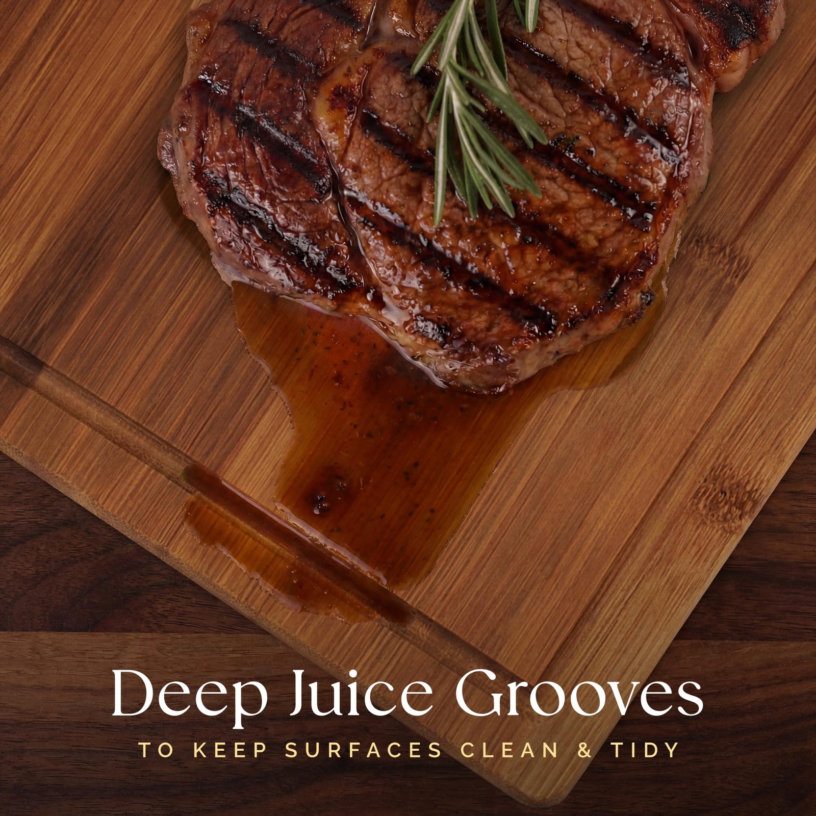 Deer & Oak Large Carbonized Cutting Board 15″ x 9.8″ x 0.8″, Large, Natural