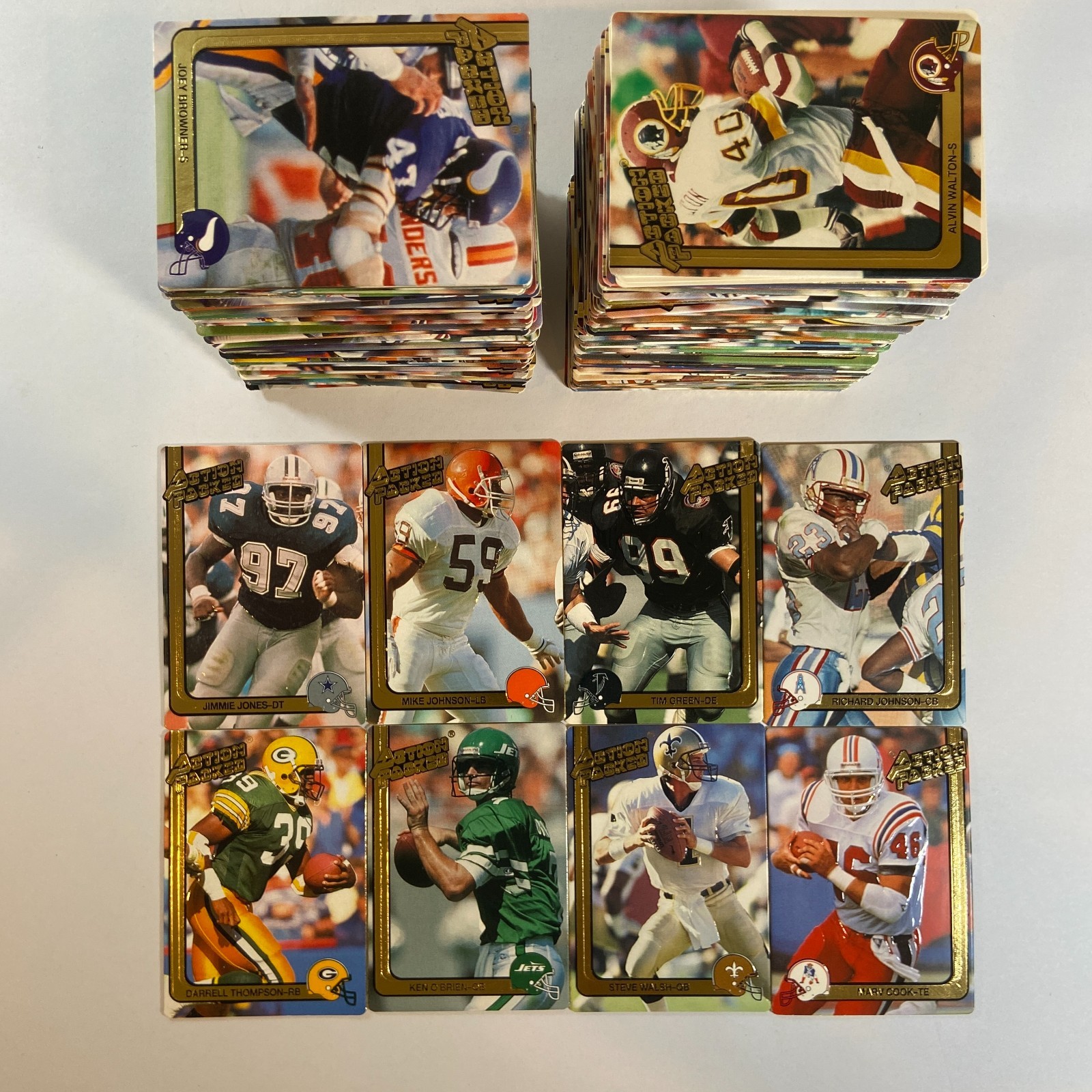 1991 Action Packed Football Cards Lot 158x Mixed Players NFL
