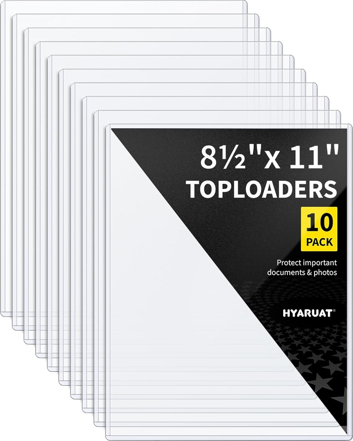 8.5 X 11 Rigid Clear Toploaders PVC Document Sheet Protectors Plastic Sleeves