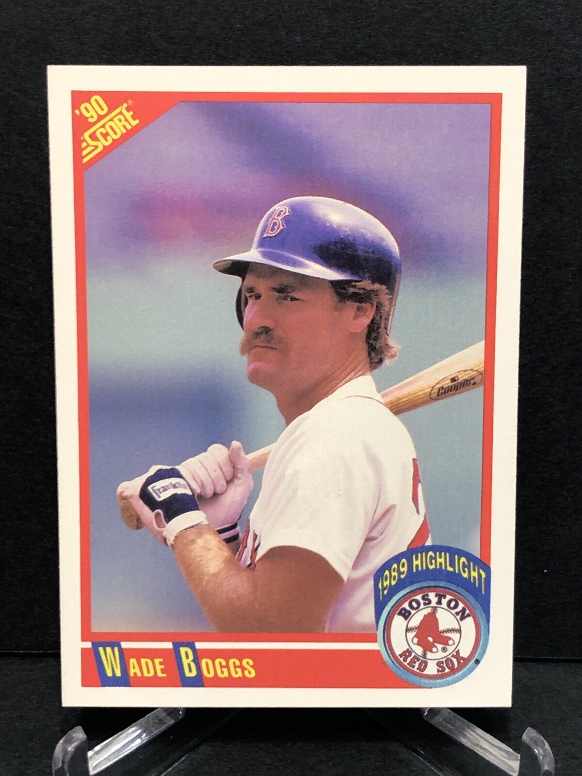 Wade Boggs 1990 Score Baseball Highlight Card #704 Boston Red Sox WADE RAPS 200