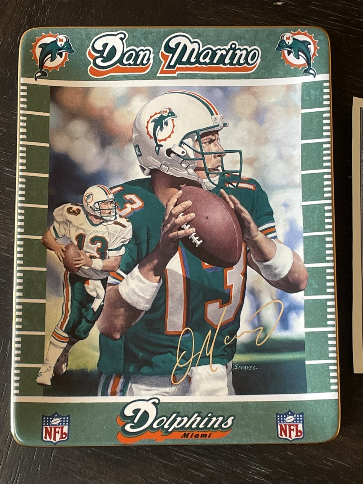Dan Marino 369 Touchdown Plate COA