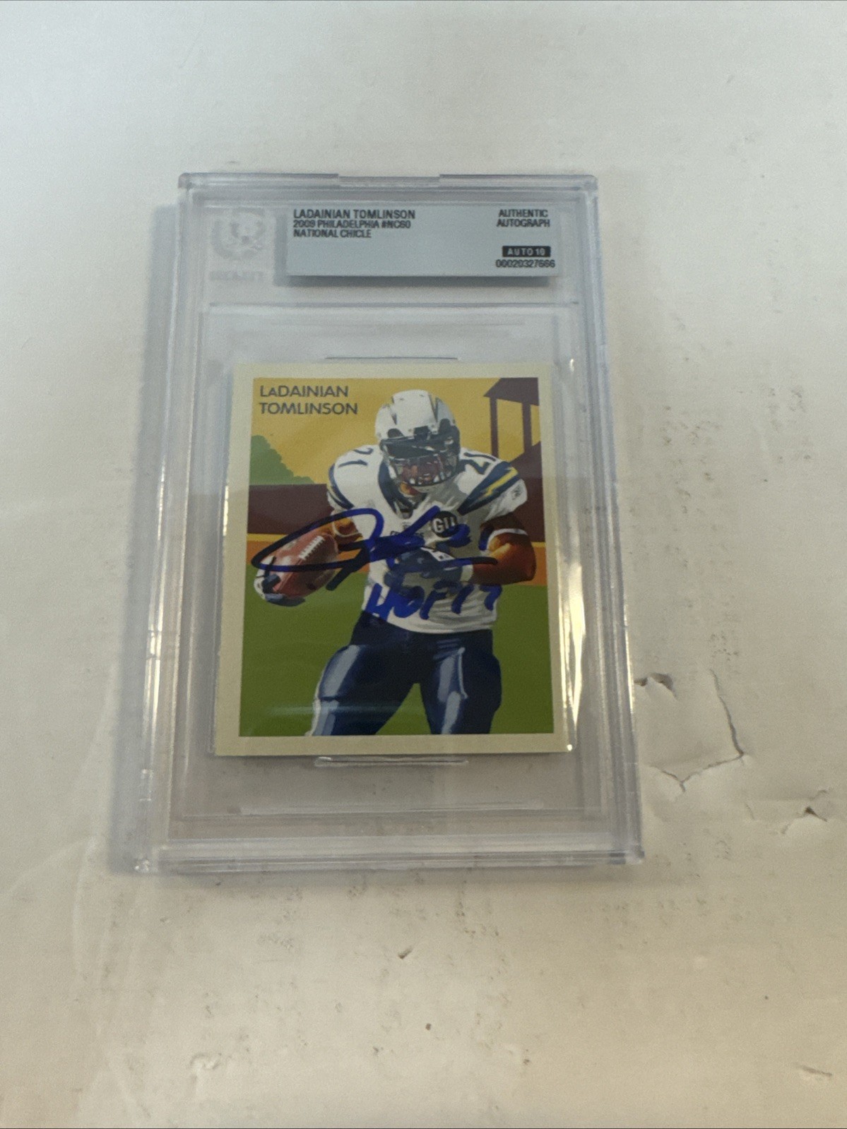 LaDainian Tomlinson Signed 2009 Upper Deck Philadelphia National Chicle #NC60