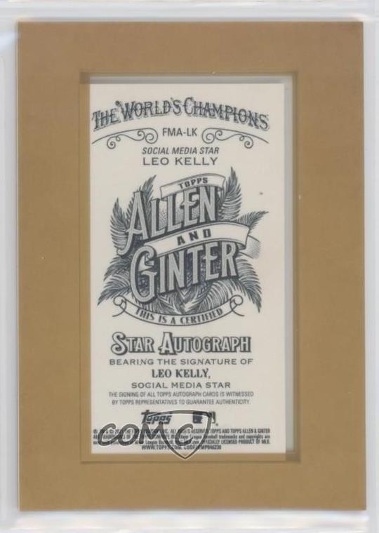 2021 Topps Allen & Ginter’s Framed Mini Non-Baseball Leo Kelly #FMA-LK Auto e6p