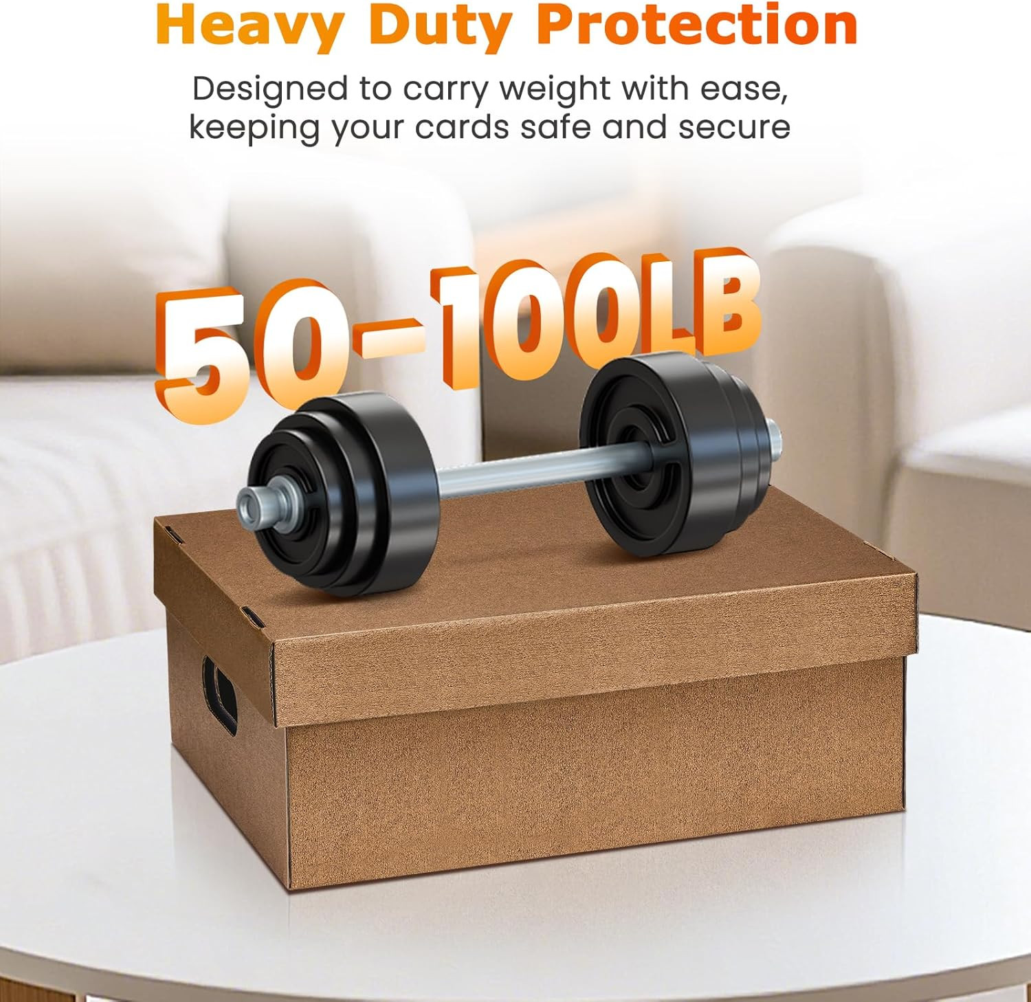Card Storage Box, 6000 Count Bulk Card Storage Boxes, 5-Layer Corrugated Cardboa