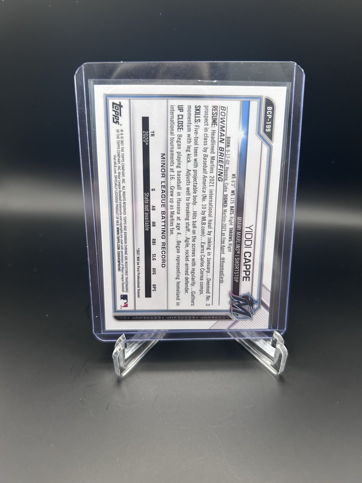 2024 Bowman Chrome Yiddi Cappe 1st Bowman Yellow/Refractor /75