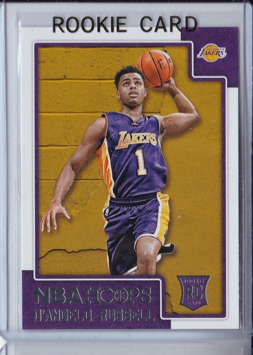 2015-16 NBA HOOPS D’ANGELO RUSSELL ROOKIE RC #265 OSU LAKERS NEW TO MAVS HOT