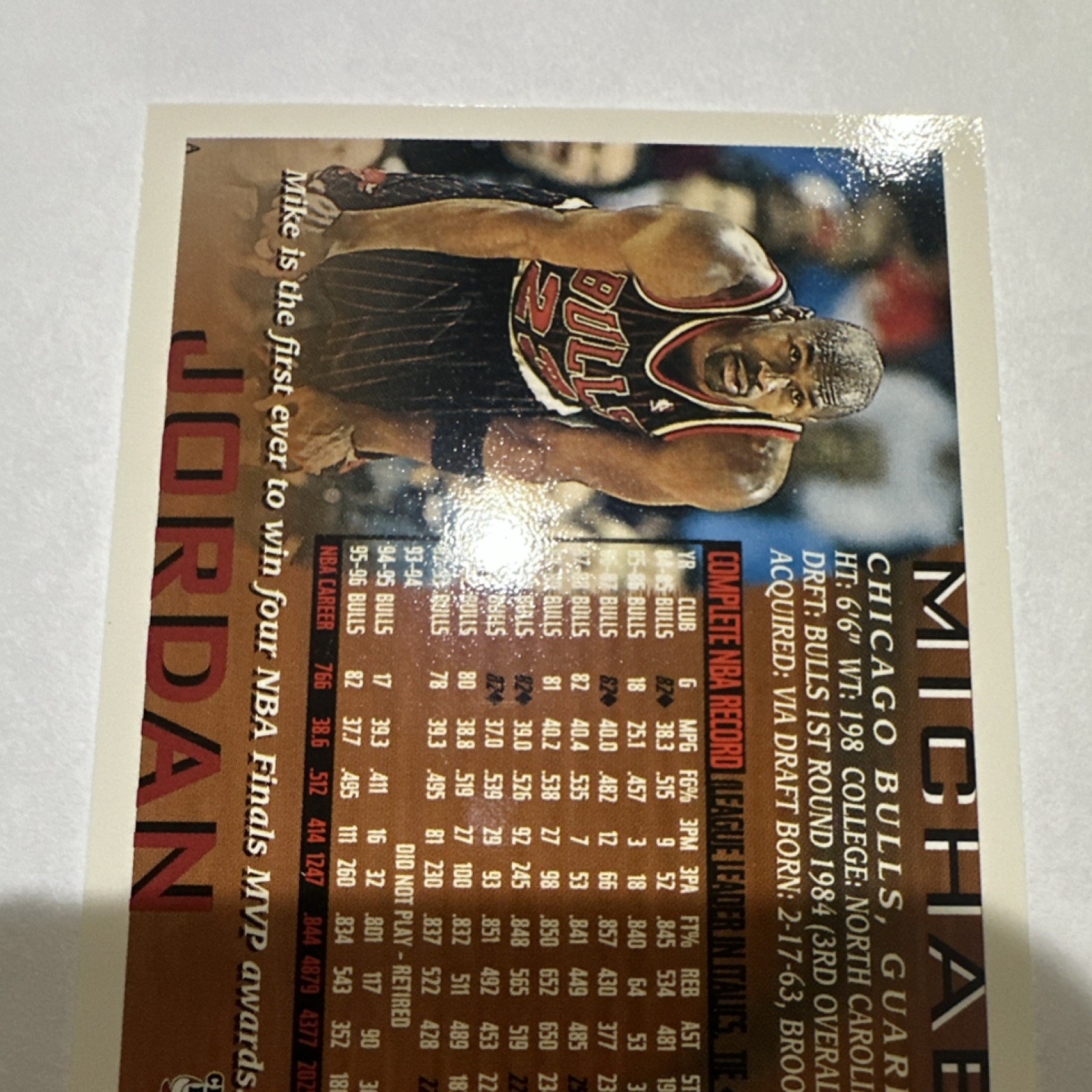 Topps 1996 Michael Jordan #931 Chicago Bulls NBA Basketball Base Set Card