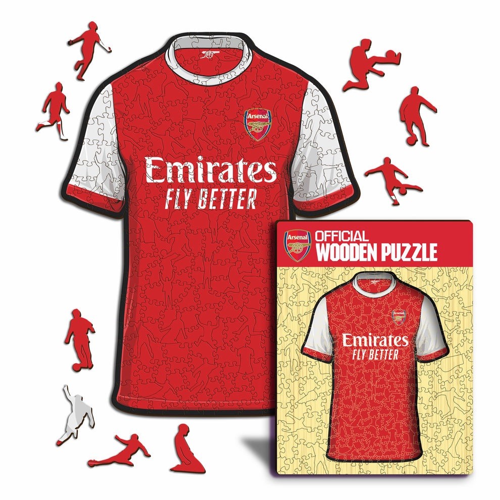 Official ARSENAL Football Club LARGE Shirt Wooden Puzzle – New & Sealed 500 pcs