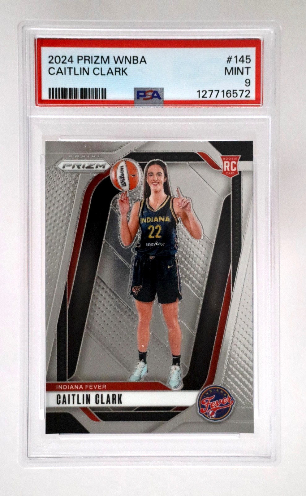 2024 Panini Prizm WNBA Caitlin Clark RC #145 PSA 9 Indiana Fever Rookie Card S1