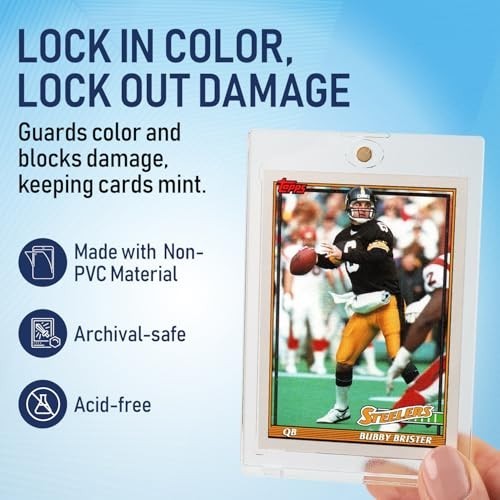Magnetic Trading Card Holders 25 Pack 35PT UV Protection Clear Display Case
