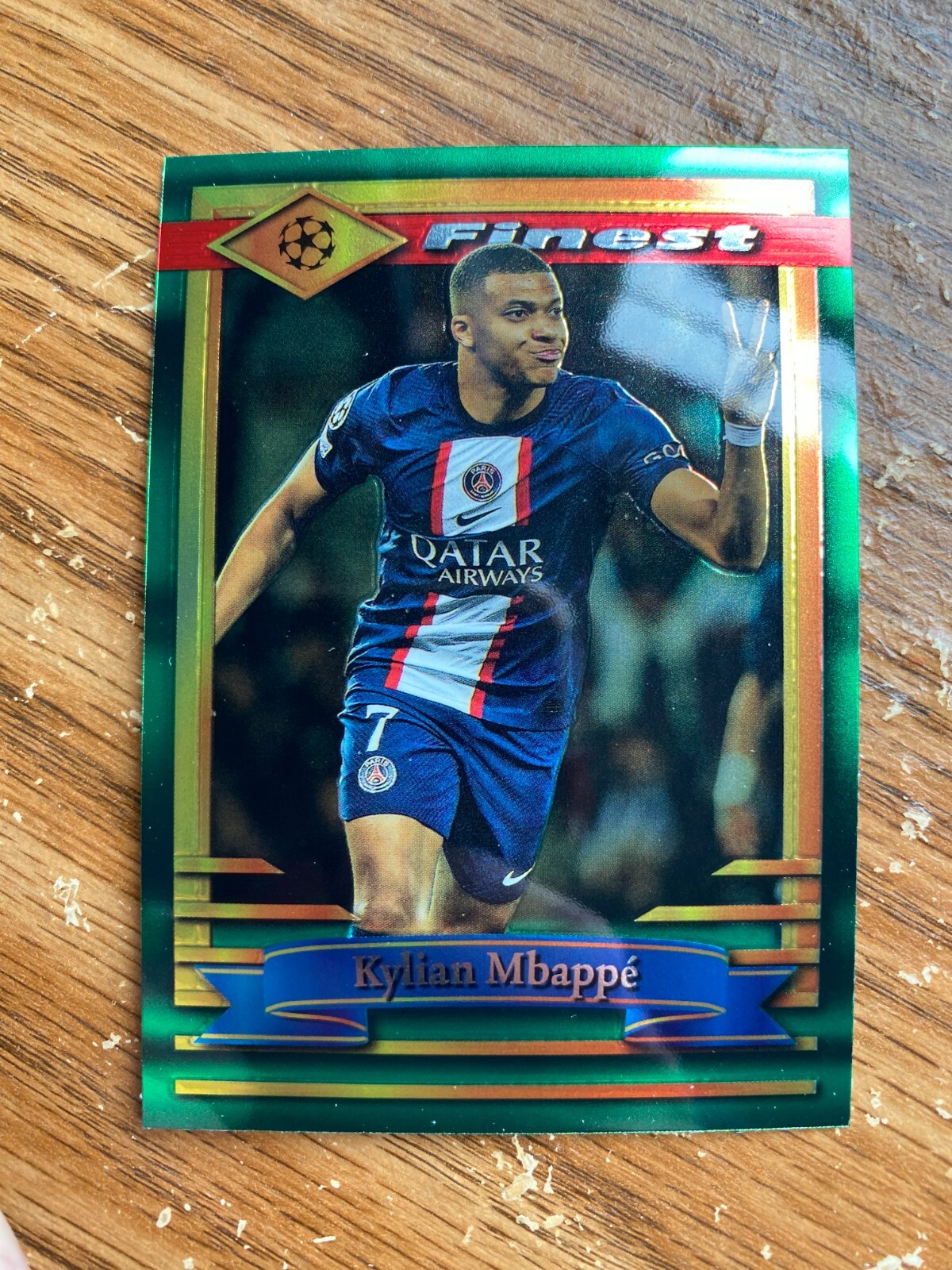 2022-23 Topps Finest Flashbacks UEFA Kylian Mbappe #50 PSG