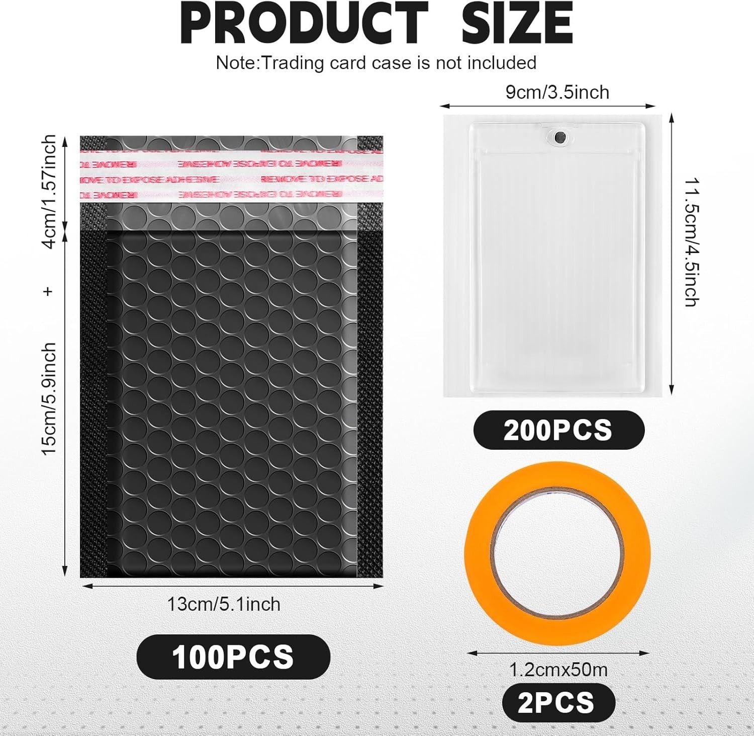 302 Pcs Trading Card Shipping Protector Set Include 200 Precut Plastic Insert…