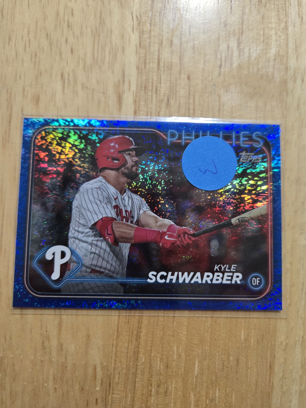 2024 Topps Series 1 – Kyle Schwarber #136 Blue Holofoil /999
