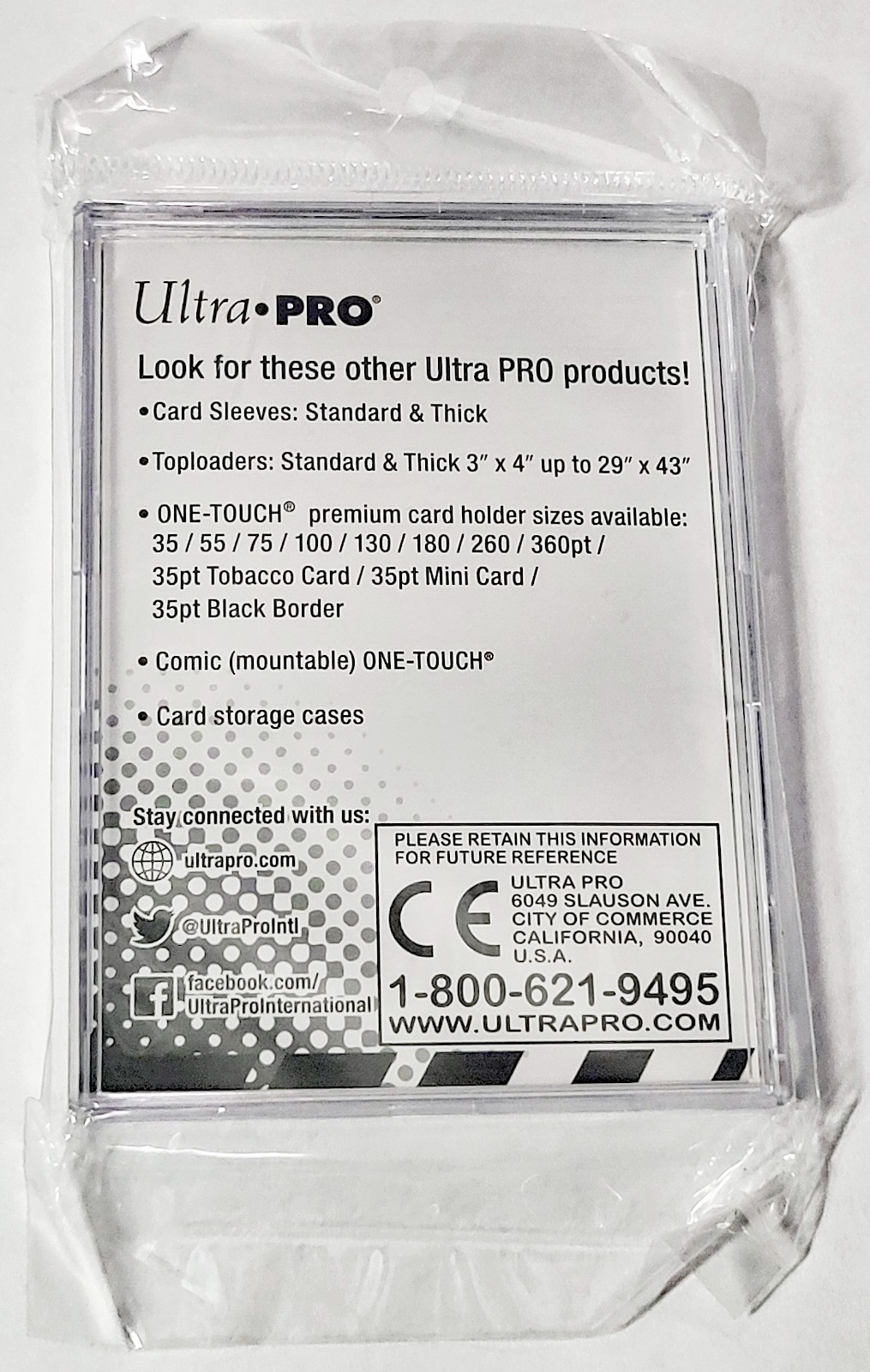 25 Ultra PRO Recessed Mini Snap Standard Size Sports Card Holder Trading Cases