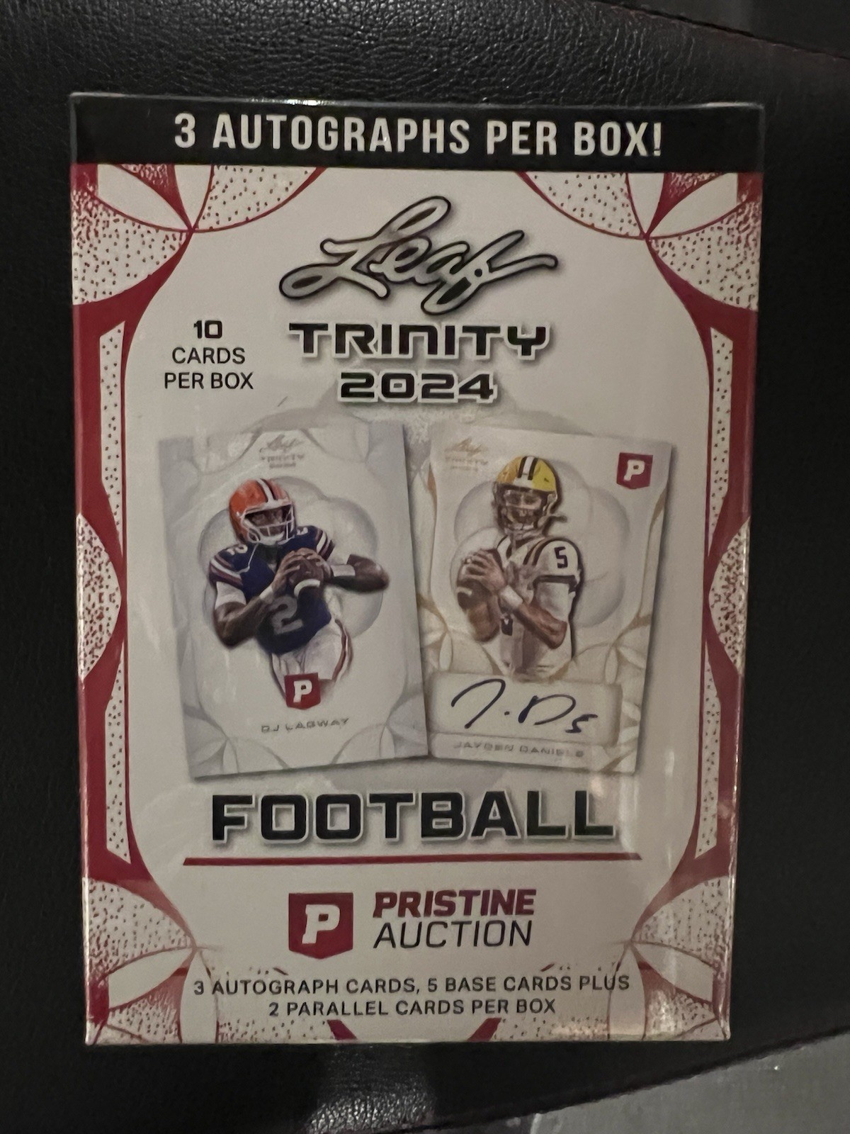 Leaf Trinity 2024 Football-10 Cards-3 Autographed-5 Base-2 Parallel-SEALED