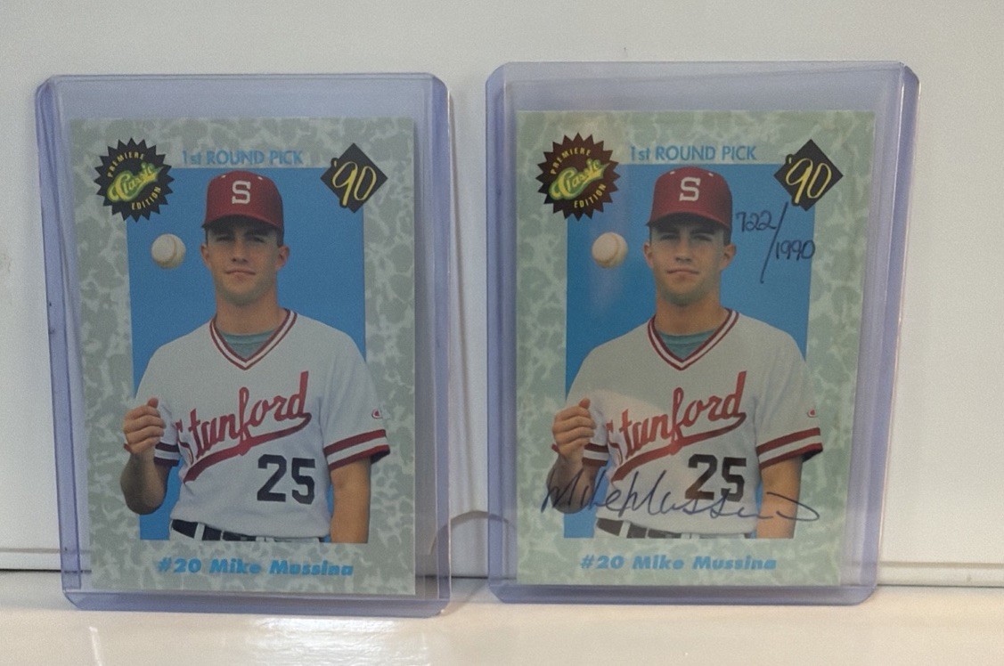 MIKE MUSSINA 1990 CLASSIC RC AUTOGRAPH SP 722/1990 BALTIMORE ORIOLES
