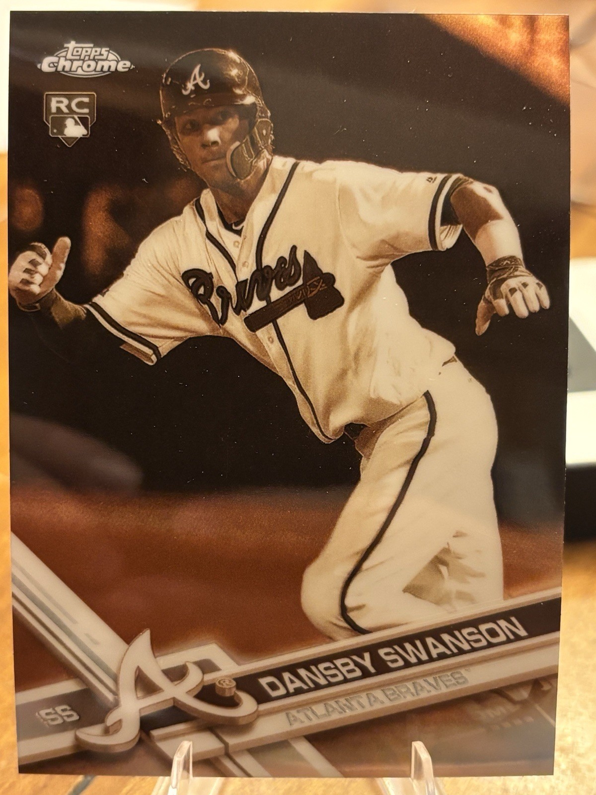 2017 Topps Chrome Dansby Swanson SEPIA Refractor RC Braves Cubs HOT!!!