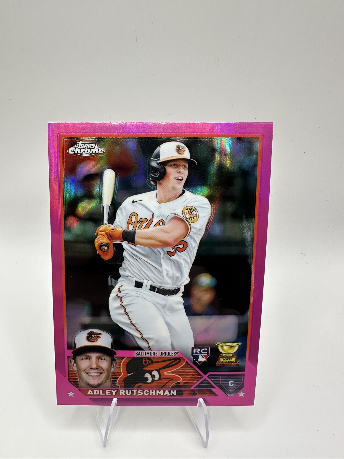 2023 Topps Chrome – Adley Rutschman #1 Pink Refractor (RC)
