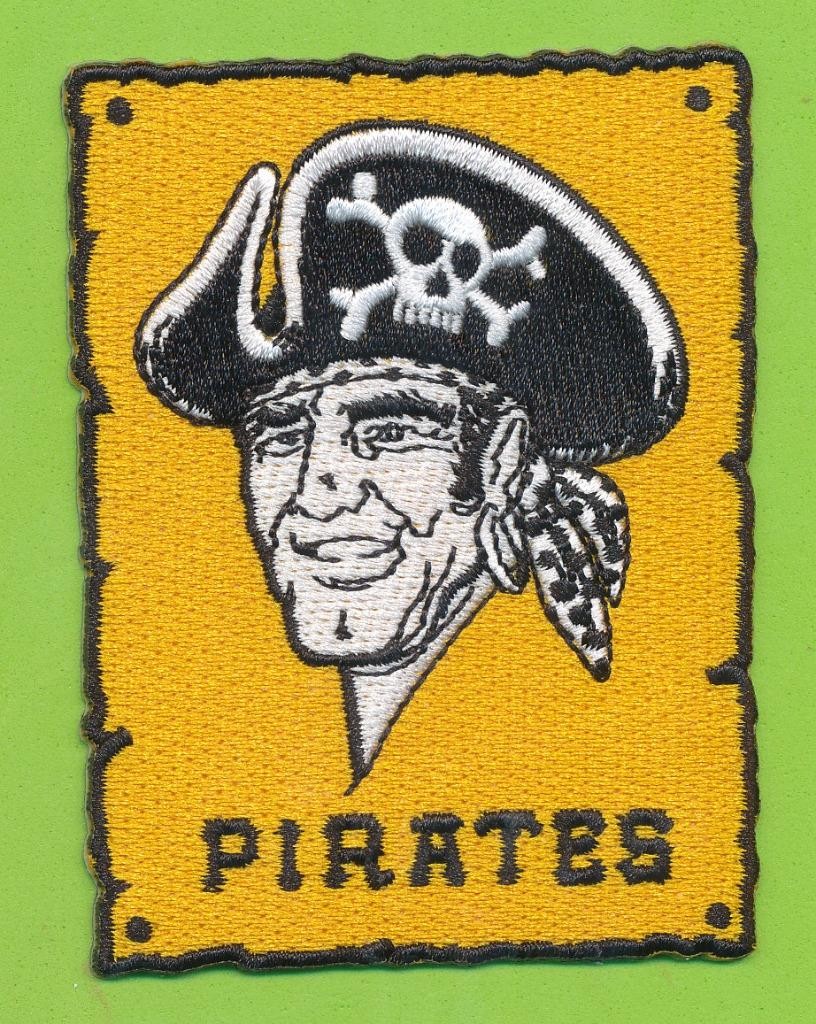 3-3/8″ x 2-1/2″ Embroidered Retro Patch – Pittsburgh Pirates (1967-86)