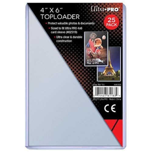 Ultra Pro Toploader – 4×6 (25 per pack)Keeps cards, photos and other collectible
