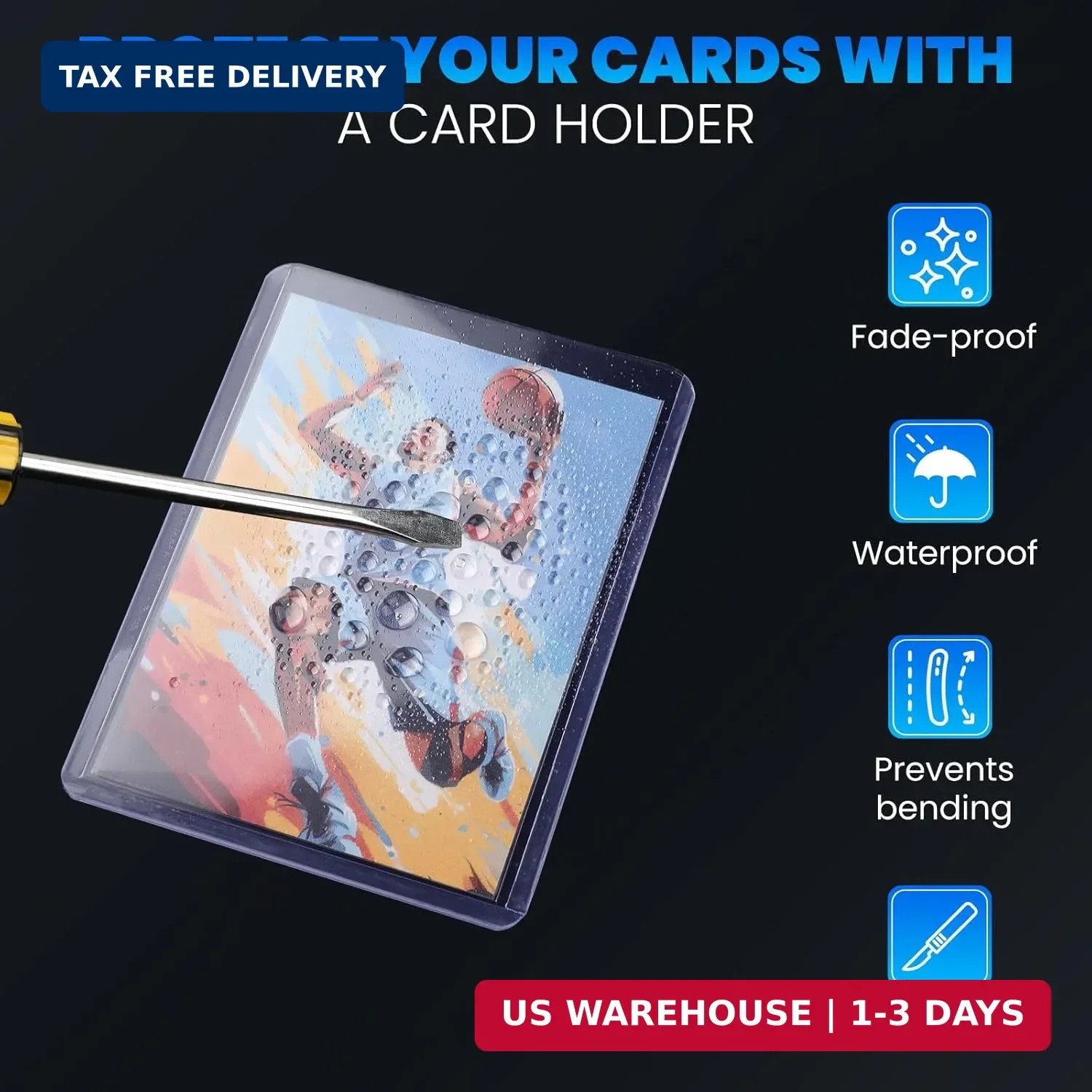 200 Card Sleeves Top Loaders for Cards, 3″ x 4″ Hard Plastic Toploaders, Basebal