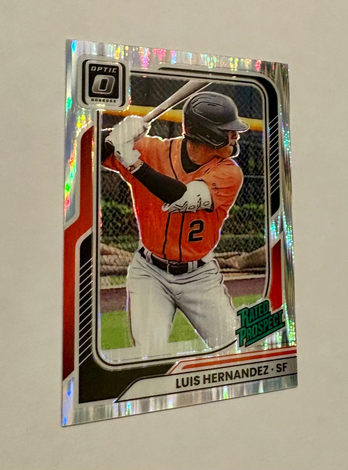 2026 Donruss Optic Luis Hernandez Silver Holo Prizm #200 Rated Prospect