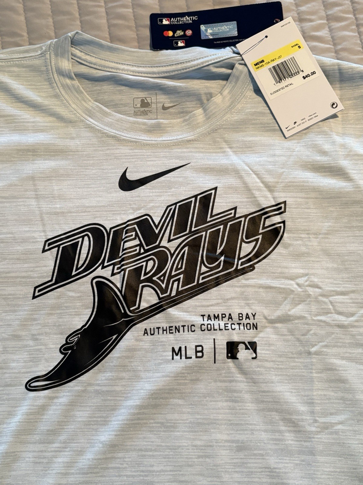 New S Tampa Bay Devil Rays Nike Authentic Collection Performance Tshirt – Ashe