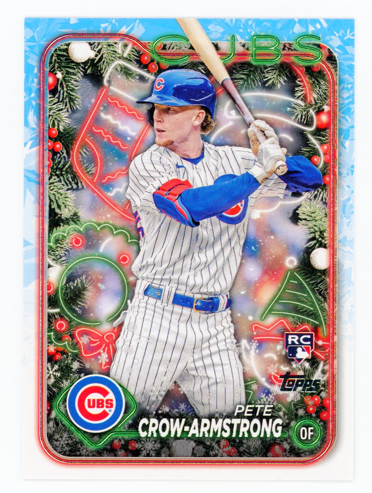 2024 Topps Holiday Pete Crow-Armstrong RC #H136 – Chicago Cubs