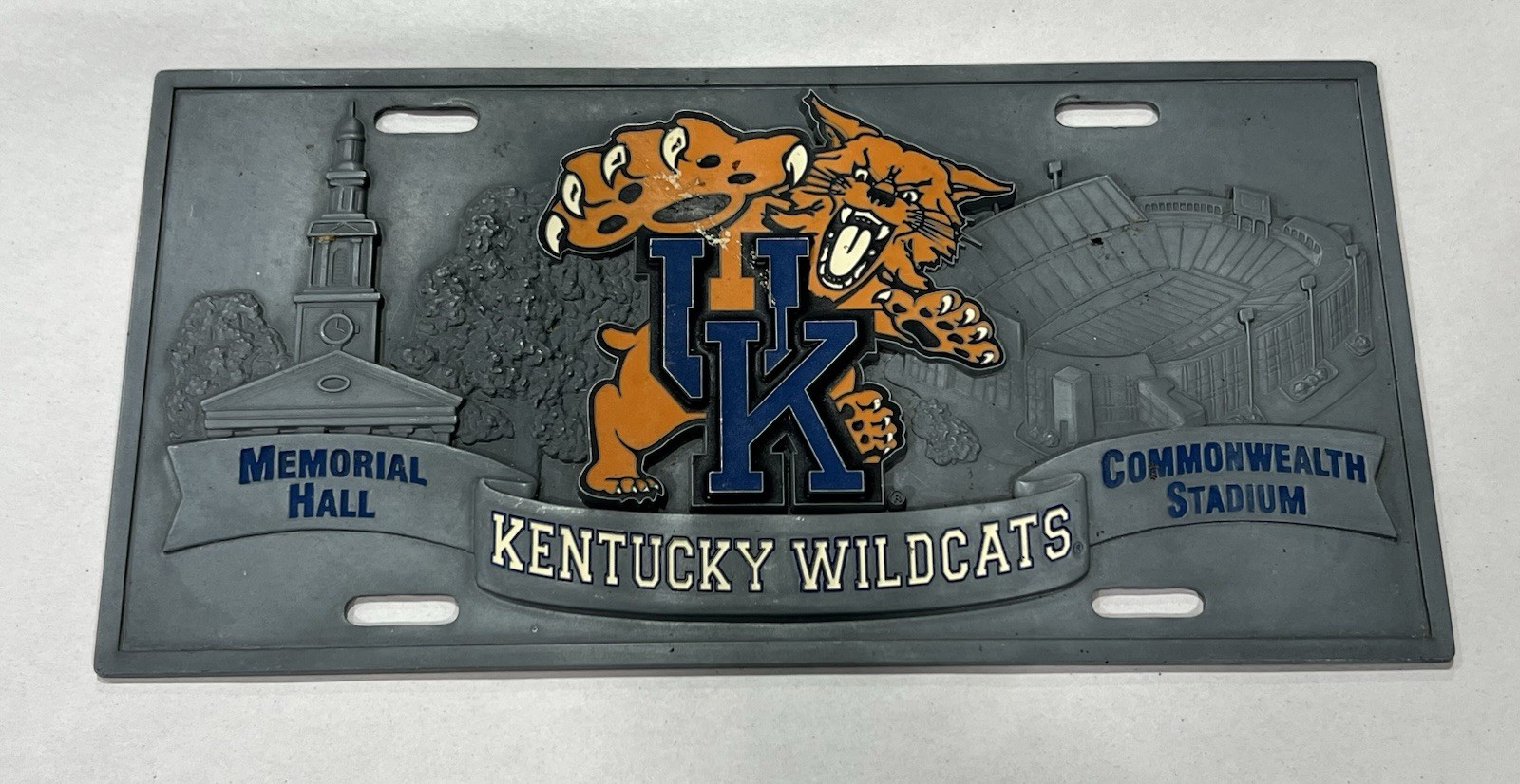 UK Kentucky Wildcats College Football Pewter Car License Plate Tag HEAVY