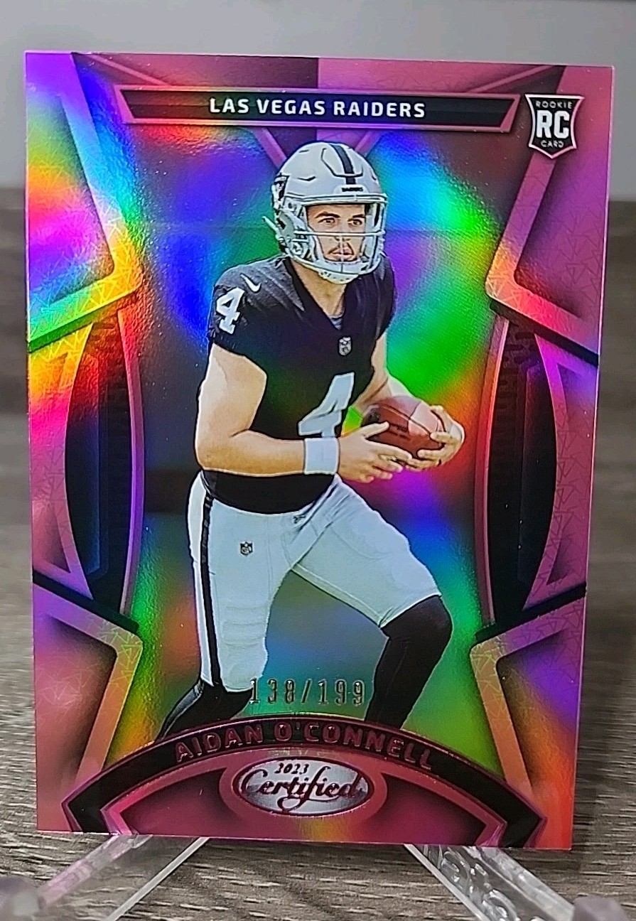 2023 Panini Certified – Rookies Aidan O’Connell #125 Mirror Pink 138/199 (RC)